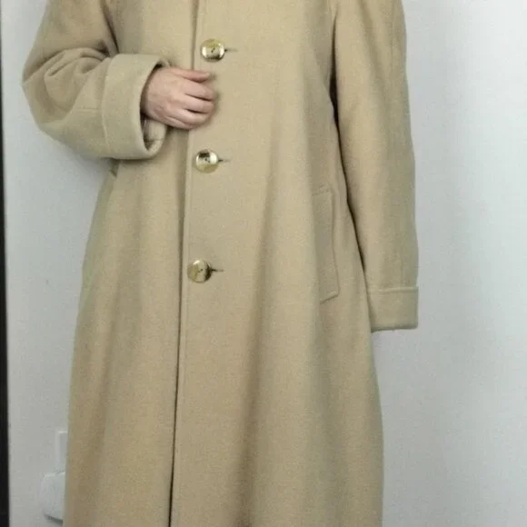 Toni Plus XL Luxury Cashmere Wool Blend Maxi Walking Coat Tan Longline Winter - Picture 5 of 10